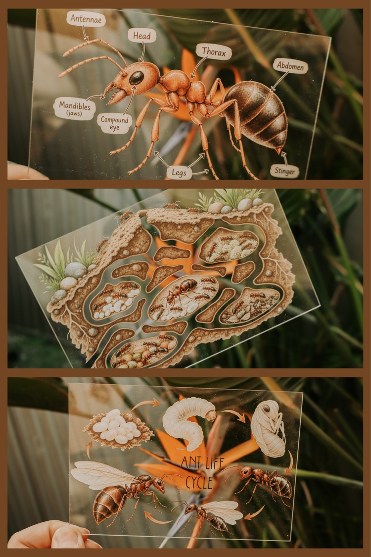 Ant life cycle , ant anatomy and ant home