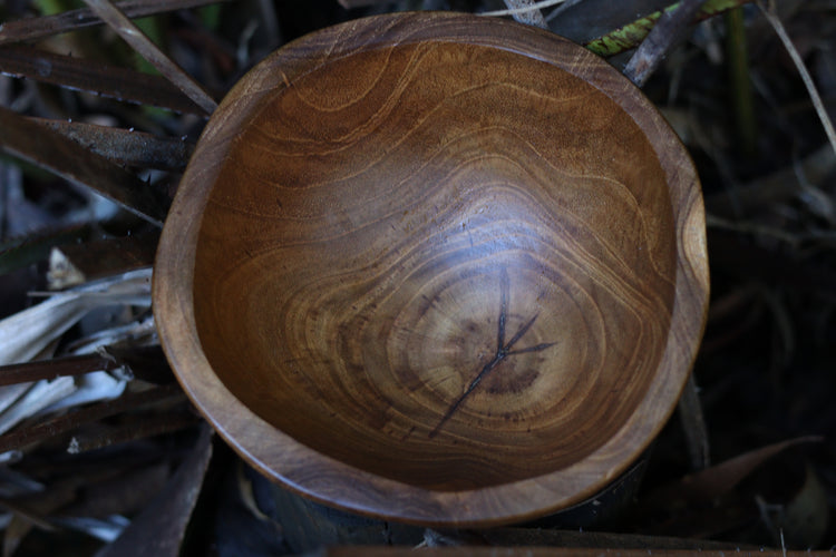Natural teak bowl