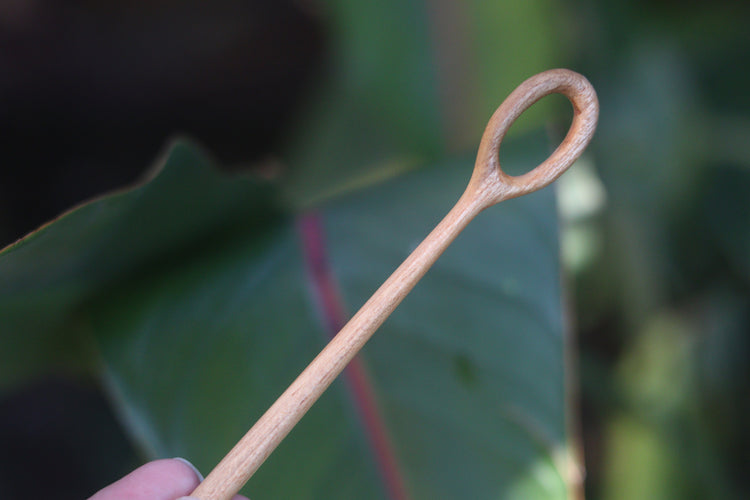 Teak bubble wand