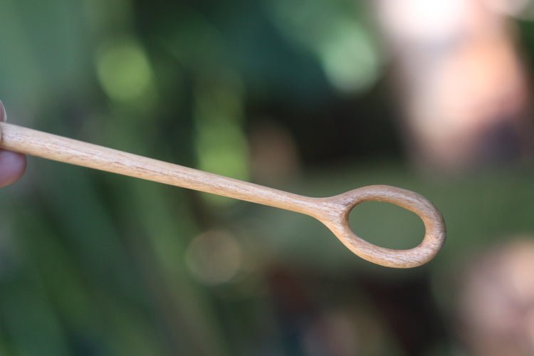 Teak bubble wand