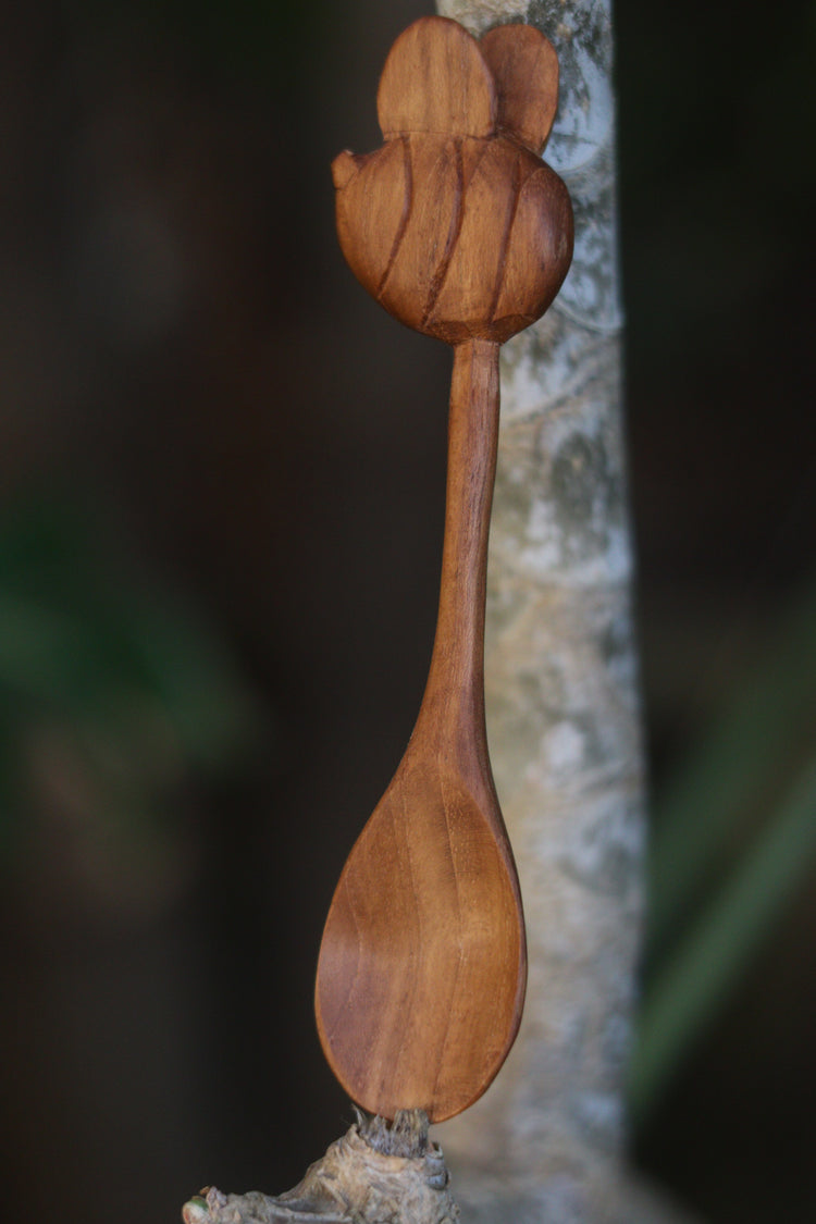 Wooden bee spoon