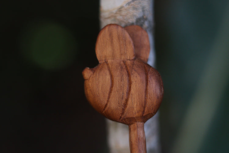 Wooden bee spoon