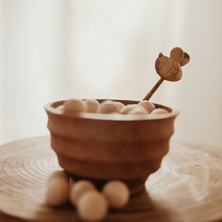 Wooden bee spoon