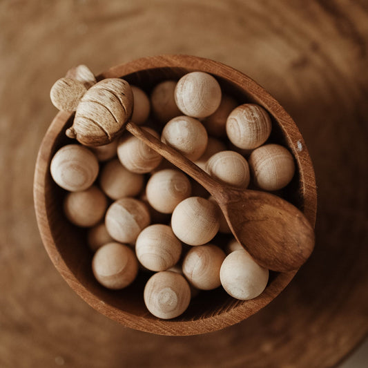 Wooden bee spoon