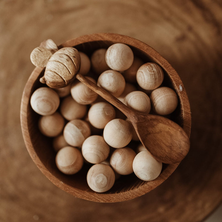 Wooden bee spoon