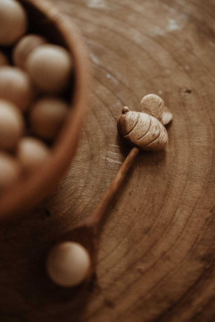 Wooden bee spoon