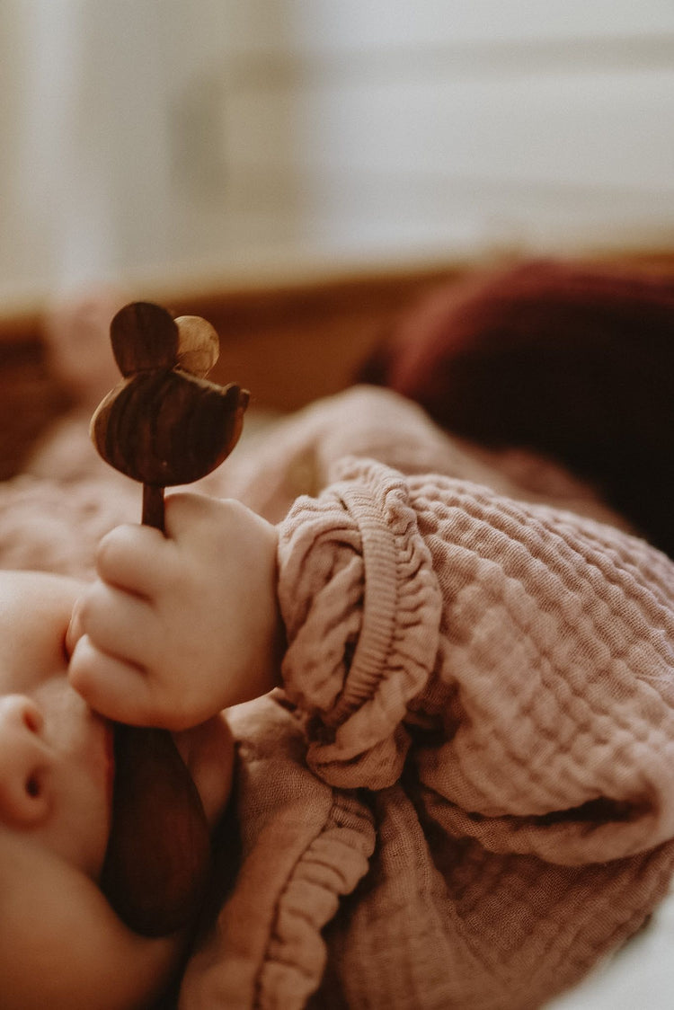 Wooden bee spoon