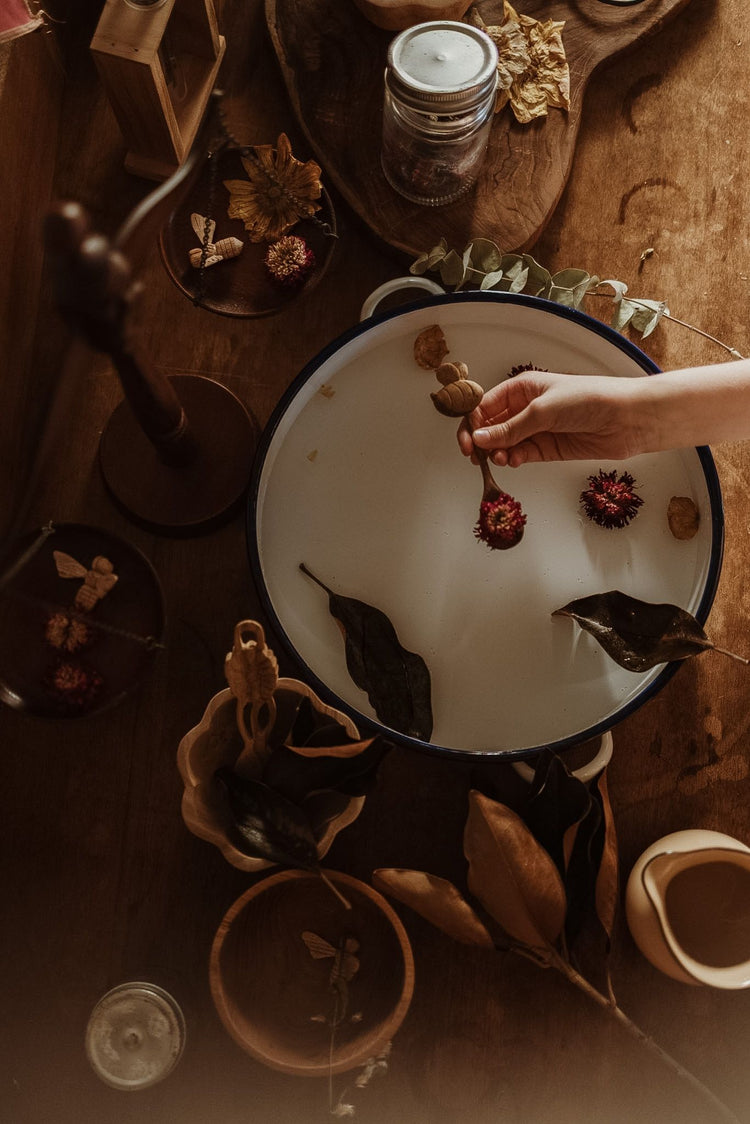 Wooden bee spoon