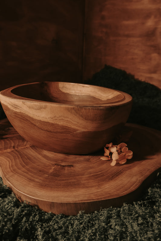 Large wooden bowl for potion play 