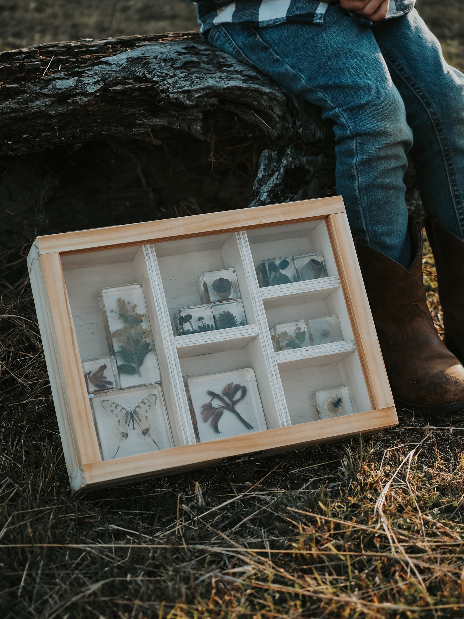 Heirloom wooden box for storage 