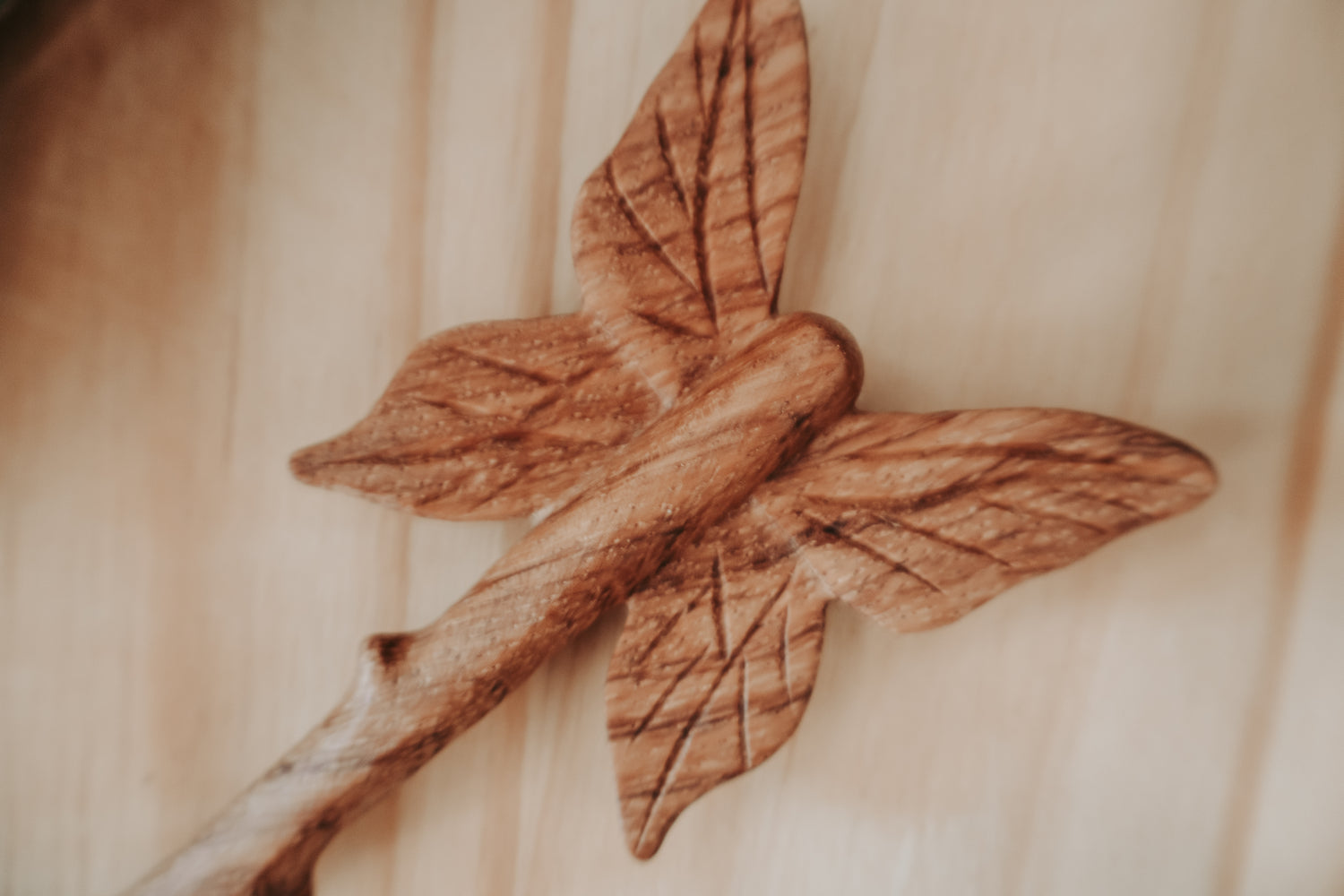 wooden hand carved wing spoon